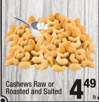 Super King Markets Cashews raw or roasted and salted offer