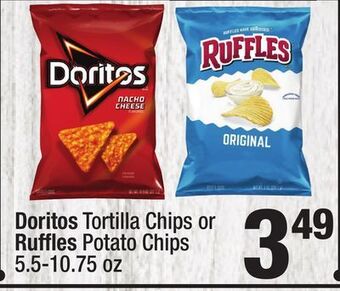 Super King Markets Doritos tortilla chips or ruffl es potato chips offer