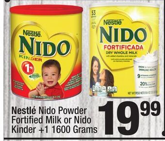 Super King Markets Nestlé nido powder fortifi ed milk or nido kinder + 1 offer