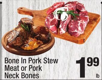 Super King Markets Bone in pork stew meat or pork neck bones offer