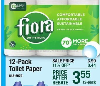 Menards Fiora toilet paper - 12 double rolls offer