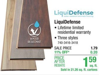 Menards Liquidefense linden hickory 8-1/32 x 47-5/8 laminate flooring (21.26 sq.ft/ctn) offer