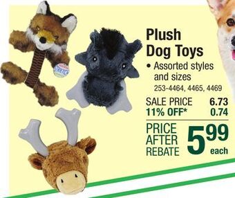 Menards Spunky pup deer knuckle heads dog toy offer