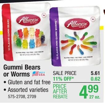 Menards Albanese 12 flavor mini gummi worms - 27 oz offer