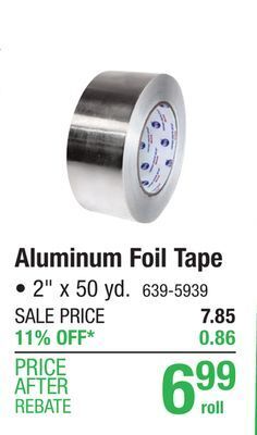 Menards Intertape polymer group 2 x 50 yd aluminum foil tape offer