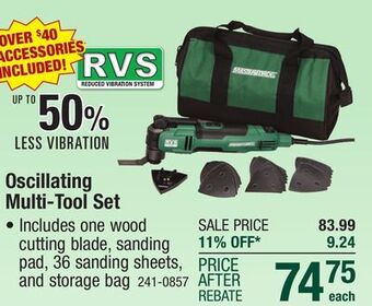 Menards Masterforce 4-amp corded oscillating multi-tool kit offer