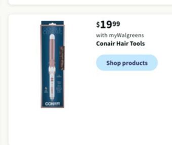 Walgreens Conair hair tools offer