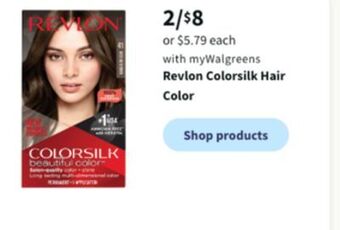 Walgreens Revlon colorsilk hair color offer