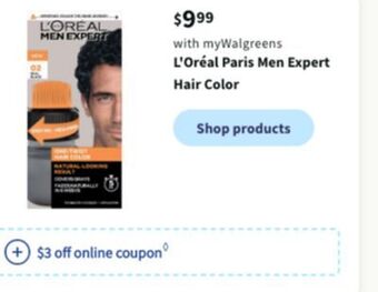 Walgreens L'oréal paris men expert hair color offer