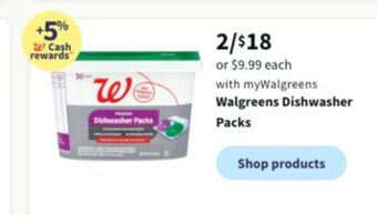 Walgreens Walgreens dishwasher packs offer