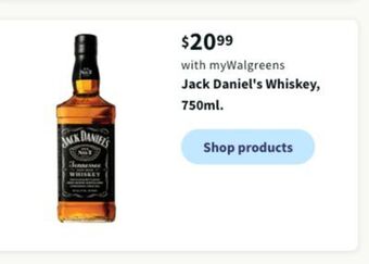 Walgreens Jack daniel's whiskey, 750ml offer