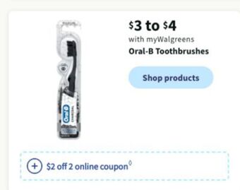 Walgreens Oral-b toothbrushes offer