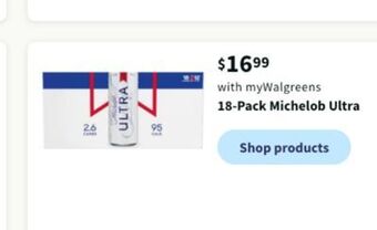 Walgreens 18-pack michelob ultra offer