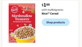 Walgreens Nice! cereal offer