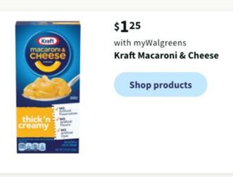Walgreens Kraft macaroni & cheese offer