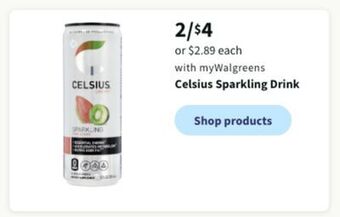 Walgreens Celsius sparkling drink offer