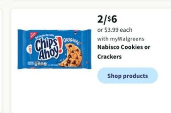 Walgreens Nabisco cookies or crackers offer