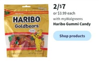 Walgreens Haribo gummi candy offer