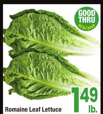 Jewel-Osco Romaine leaf lettuce offer