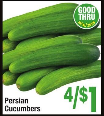 Jewel-Osco Persian cucumbers offer