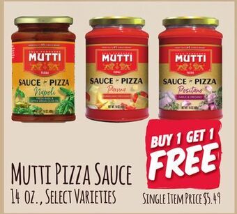 Jewel-Osco Mutti pizza sauce offer