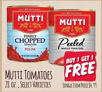 Jewel-Osco Mutti tomatoes offer