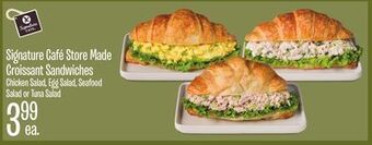 Jewel-Osco Signature café store made croissant sandwiches offer