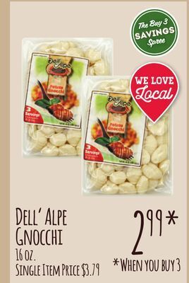 Jewel-Osco Dell' alpe gnocchi offer