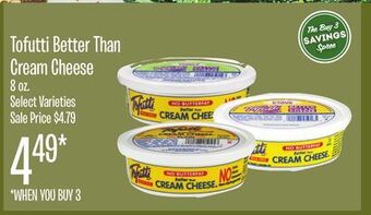 Jewel-Osco Tofutti better than cream cheese offer