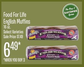 Jewel-Osco Food for life english muffins offer