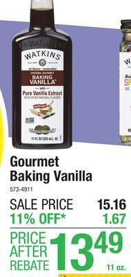 Menards Watkins all natural original gourmet baking vanilla extract - 11 fl. oz offer