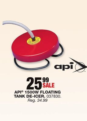 Blain's Farm & Fleet Api 1500w floating tank de-icer offer