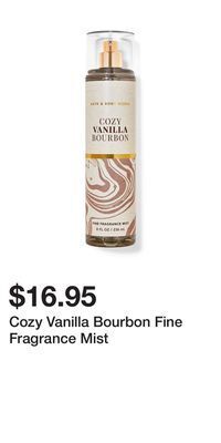 Bath & Body Works Cozy vanilla bourbon fine fragrance mist offer