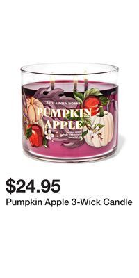 Bath & Body Works Pumpkin apple 3-wick candle offer