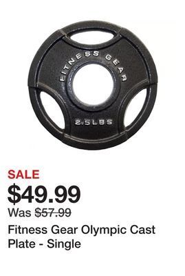Dick's Sporting Goods Fitness gear olympic cast plate - single offer