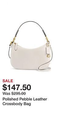 Nordstrom Polished pebble leather crossbody bag offer