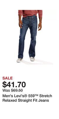 Kohl's Men's levi's 559 stretch relaxed straight fit jeans offer