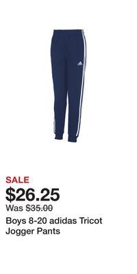 Kohl's Boys 8-20 adidas tricot jogger pants offer