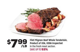 Grocery Outlet Filet mignon beef whole tenderloin offer