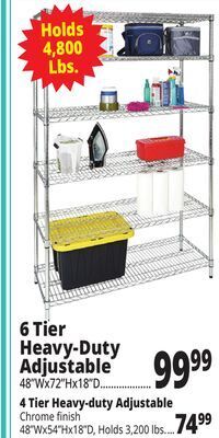 Ocean State Job Lot 6 tier heavy-duty adjustable offer