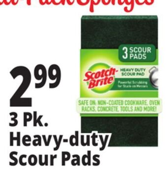 Ocean State Job Lot Scotch-brite heavy-duty scour pads, 3 count offer