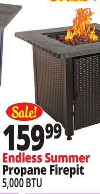 Ocean State Job Lot Endless summer square lp gas outdoor fire pit with cover offer
