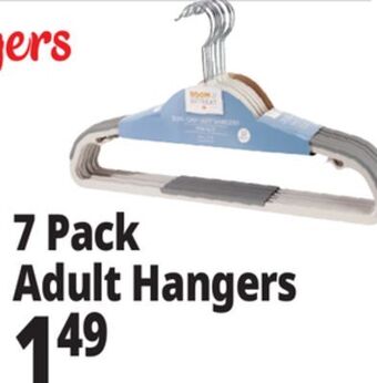 Ocean State Job Lot 7 pack adult hangers offer