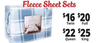 Ocean State Job Lot Fleece sheet sets offer