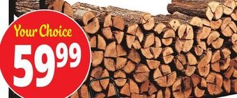 Ocean State Job Lot 96 log rack holds full face cord of wood offer