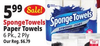 Ocean State Job Lot Spongetowels paper towels offer