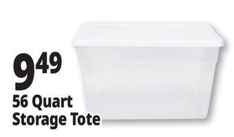 Ocean State Job Lot 56 quart storage tote offer