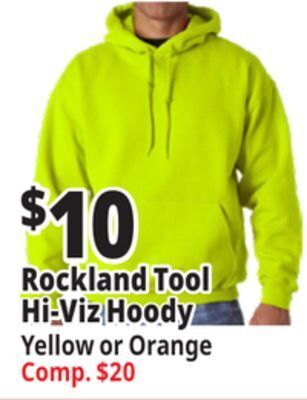 Ocean State Job Lot Rockland tool hi-viz hoody offer