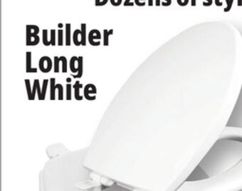 Ocean State Job Lot Bemis builder long white toilet seats offer