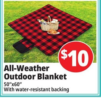 Ocean State Job Lot All-weather outdoor blanket offer